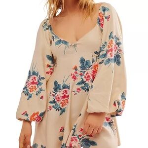 Free People Francesca Floral-Print Mini Dress